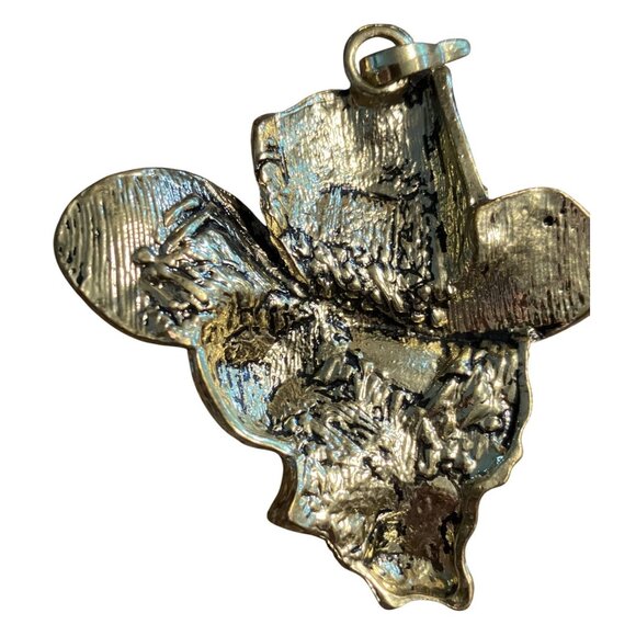 Purple Cowboy Hat Skull Pendant Necklace Charm Gold Tone Metal Rhinestone Accent - Picture 9 of 10